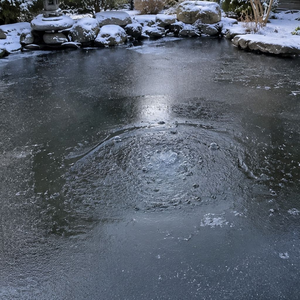 aérateur bassin hiver