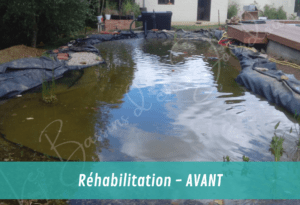 réhabilitation de bassin de jardin AVANT RENO
