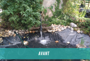 REHABILITATION DE BASSIN DE JARDIN AVANT CASCADE