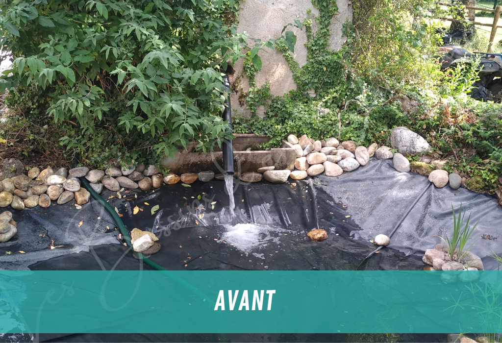 REHABILITATION DE BASSIN DE JARDIN AVANT CASCADE