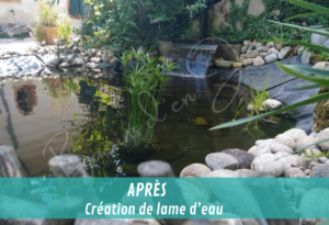 réhabilitation de bassin de jardin APRES NOUVELLE CASCADE