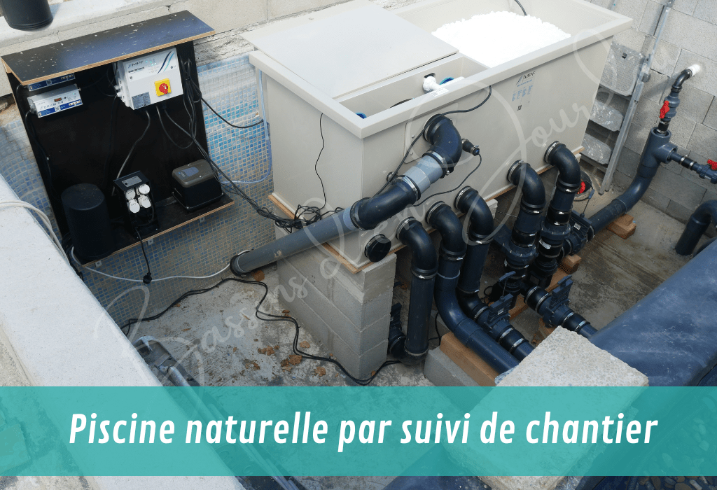 création de piscine naturelle avec installation de filtration