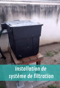 installation de système de filtration pour bassin