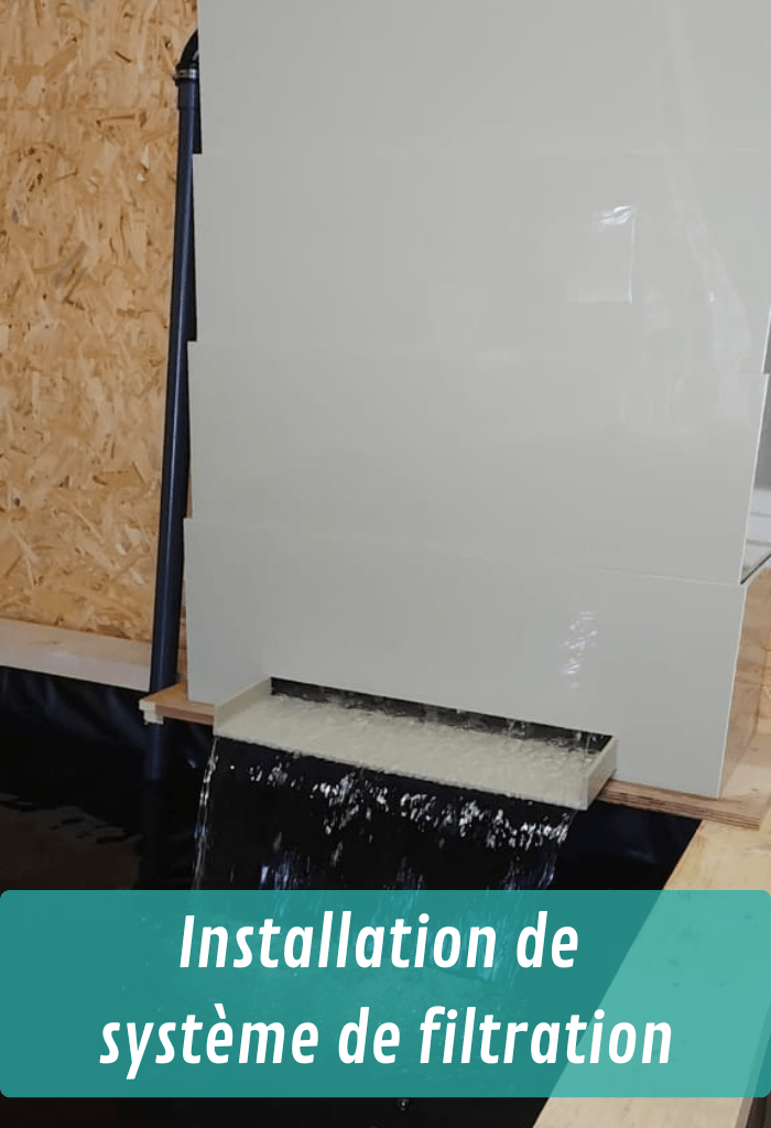 installation de système de filtration pour bassin