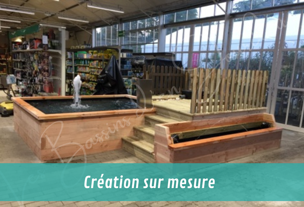 création de bassin de jardin pour une animalerie